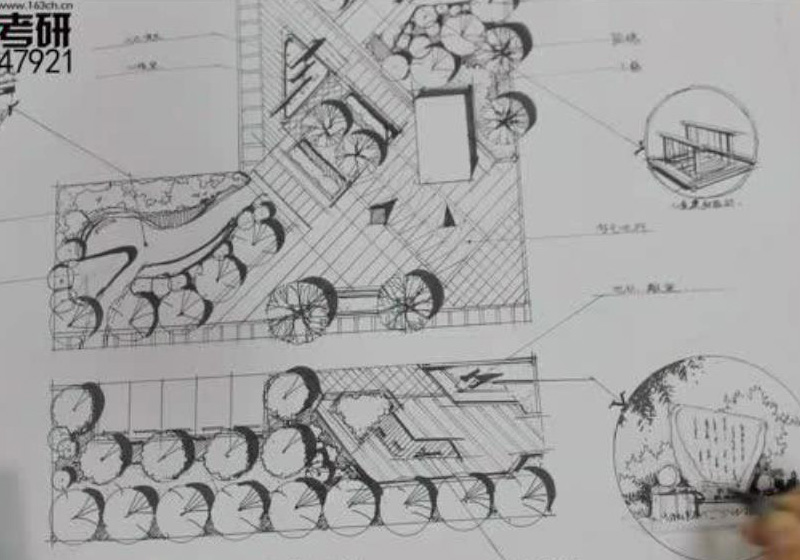 沈阳建筑大学园林快题考研真题地铁站